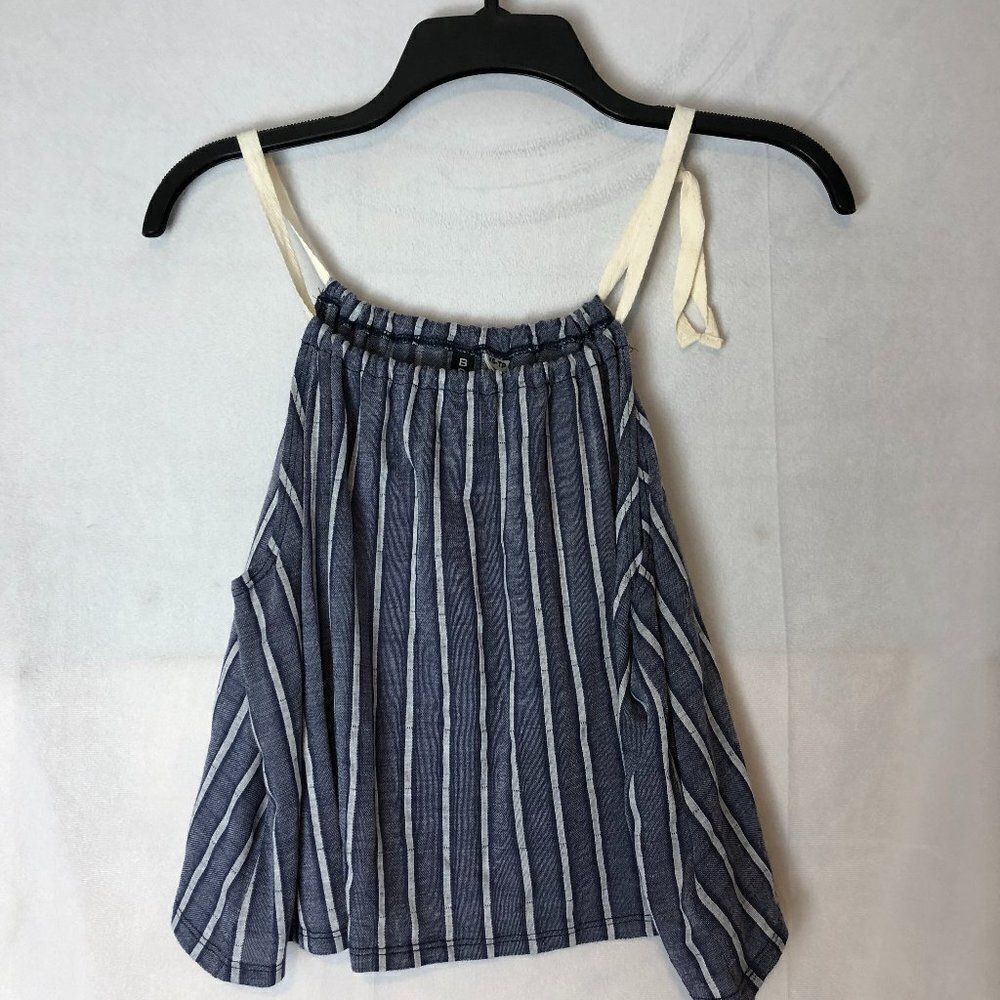 BDG Blue Striped Halter Crop Top Size XS       RS